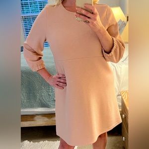 Free Assembly Dusty Pink 3/4 sleeve Dress wedding church office L XL Large